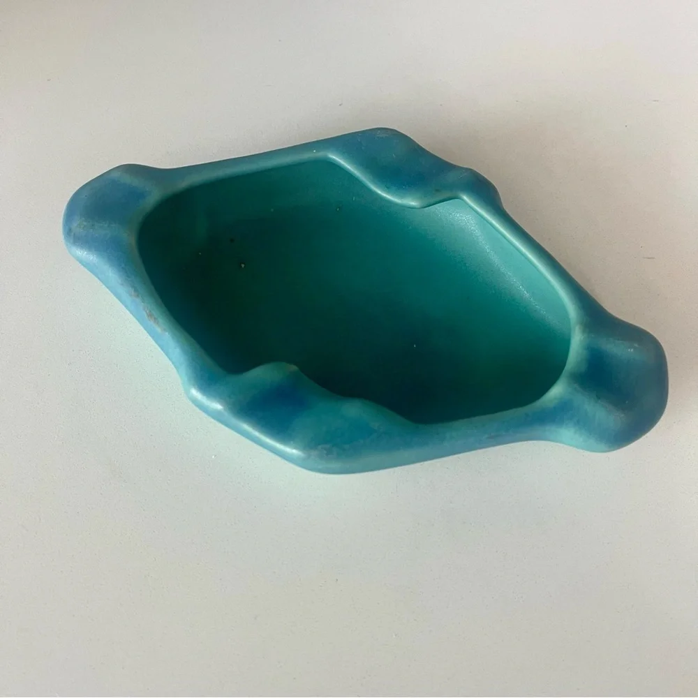 MCM Vintage Van Briggle Pottery Turquoise Ashtry (Early 40’s)